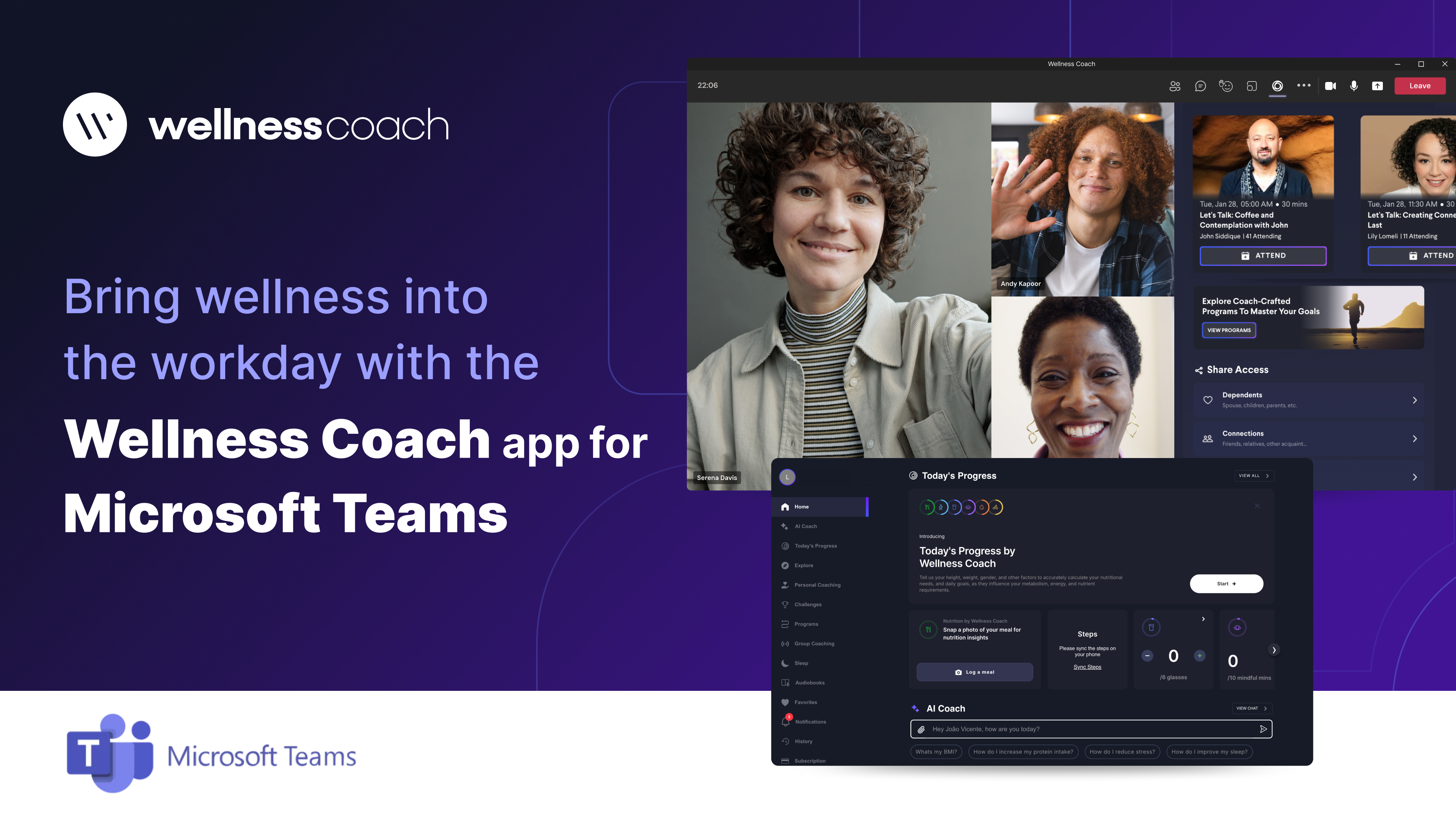 Wellness Coach App for Microsoft Teams